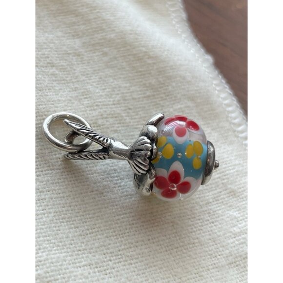 Rare Retired James Avery Hummingbird Glass Bead Finial - Picture 9 of 10